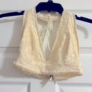 French Affair Bralette.  Cream colored.  Size small
